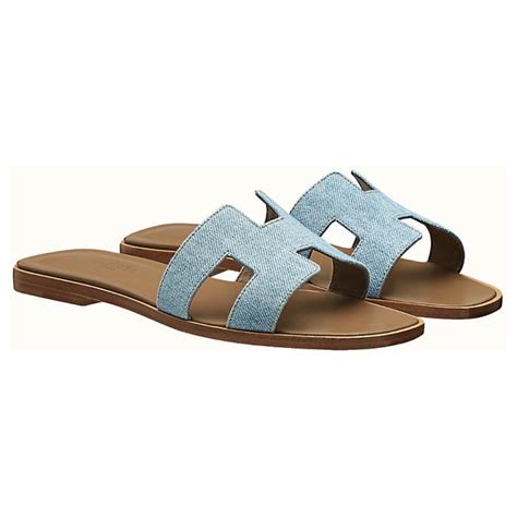 hermes light blue sandals|authentic hermes sandals.